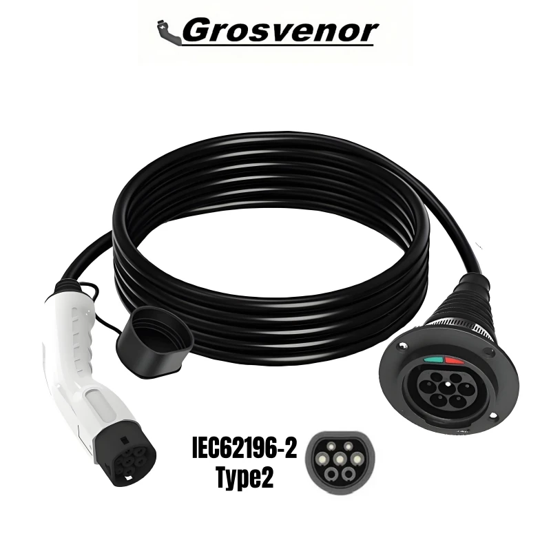 

Удлинительный кабель Type2 22 кВт, 11 кВт, 7 кВт для зарядной станции Wallbox, зарядное устройство для электромобилей, совместимое со всеми типа 2, вилкой для зарядки 3 м, 5 м, 10 м