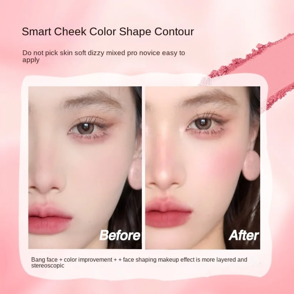Acabamento fosco blush fosco expansível cor efeito de brilho paleta de maquiagem misturável paleta de blush de longa duração maquiagem facial