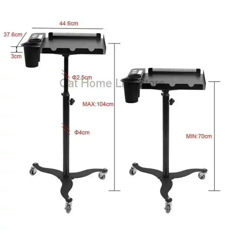 

Hair Salon Furniture for Beauty Salon Rolling Trolley Cosmetic Wood Gold Equipment Work Tools Car Support Hairdresser Sockets