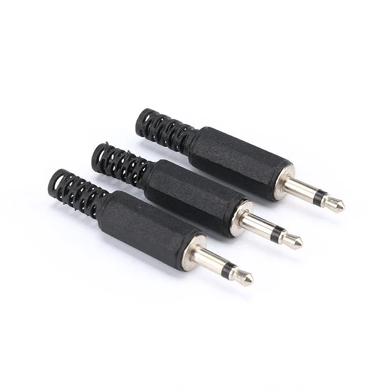 

10pcs AUDIO CONNECTOR&ADAPTER Stereo PLUG Connector Audio Plug 3.5 Jack with Black Housing Binaural Mono