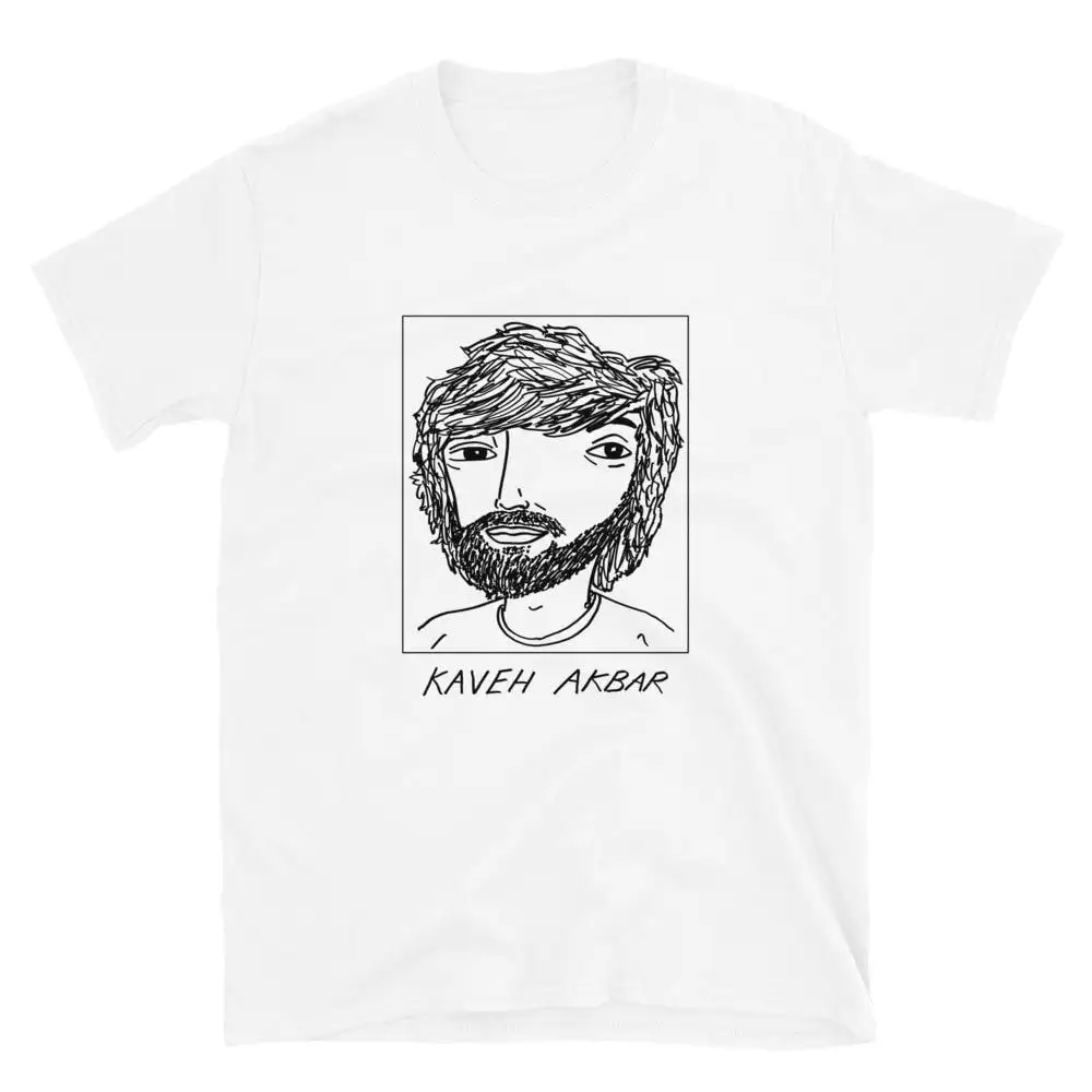 Badly Drawn Authors Kaveh Akbar T Shirt FREE Worldwide Delivery