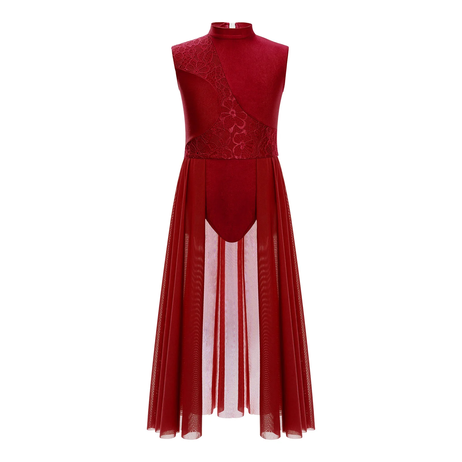 الفتيات الأزهار الدانتيل المرقعة فستان رقص غنائي بلا أكمام الباليه الجمباز الشكل التزلج يوتار فستان Dancewear المعاصرة