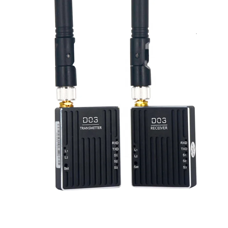 D03 Data&RC Link 50KM Radio Telemetry Modem Module Ultra Long Range Data Link Transmission for RC Aircraft UAV FPV Drone