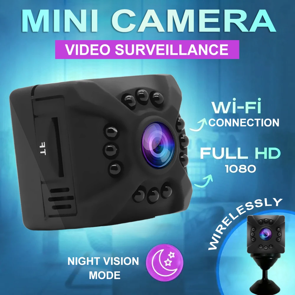 Wifi Wireless Mini Camera PIR Motion Detection Built in Battery Home Security Surveillance Camera IR Night Vision Baby Monitor