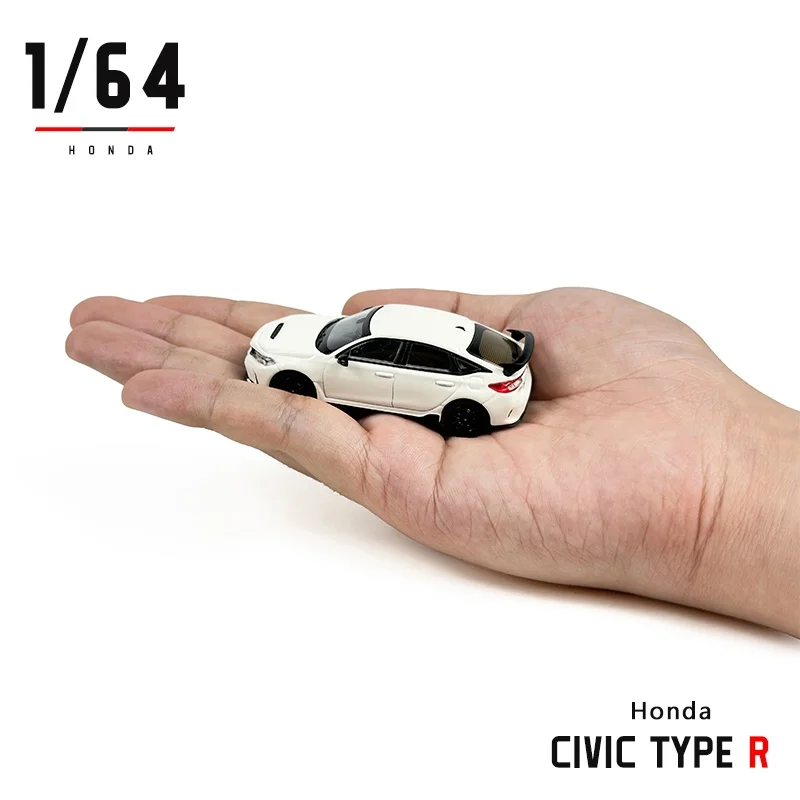 Paudi 1:64 2023 Honda Civic Type-R FL5 Metal Car Model 1:64 Alloy Miniature Car Toy Adult Hobby Collection Souvenir Display Gift