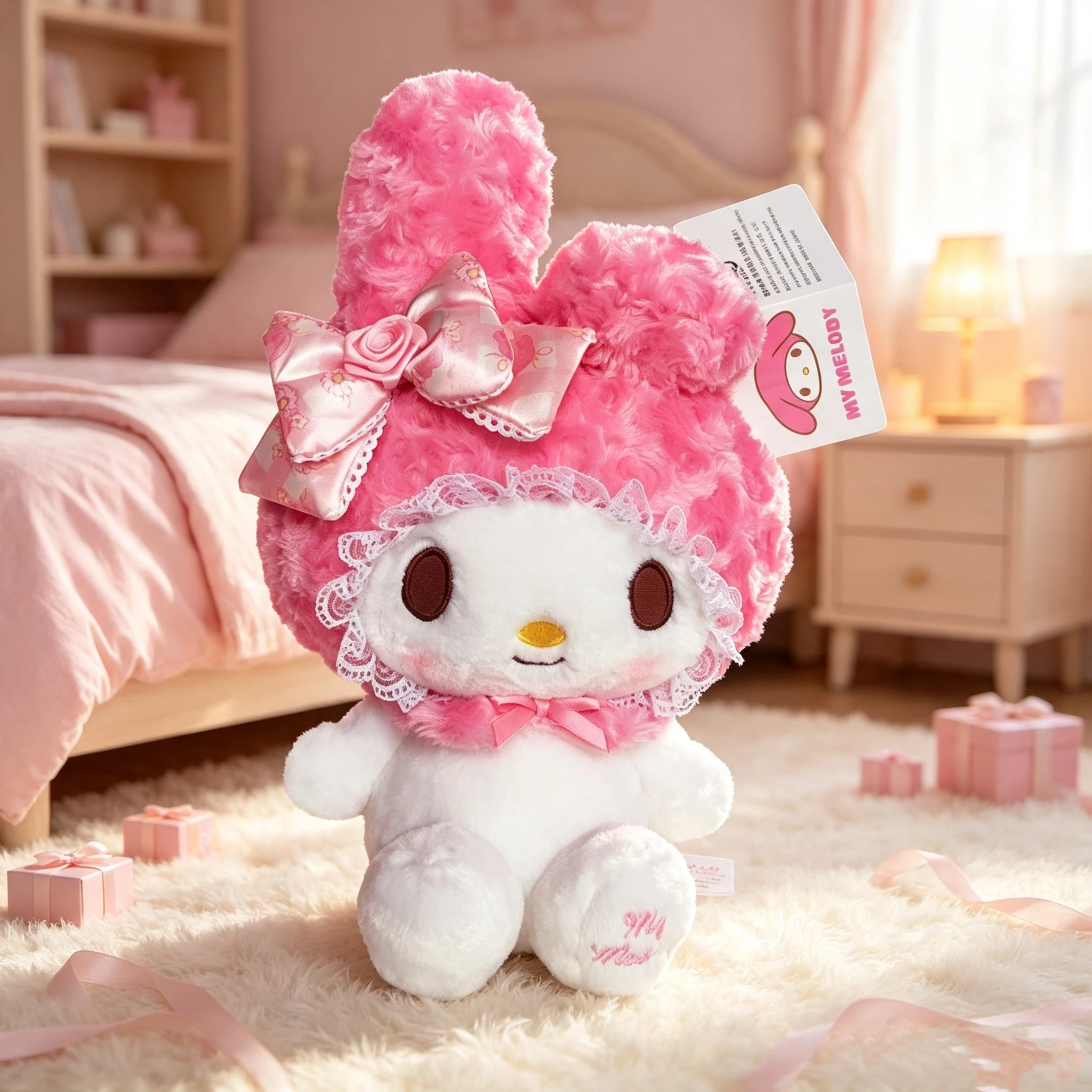 Genuine Cartoon Plush Doll, Soft Stuffed Throw Pillow, Bedroom Decor, Ideal Valentine's Day Gift for Girls & Anime Fans