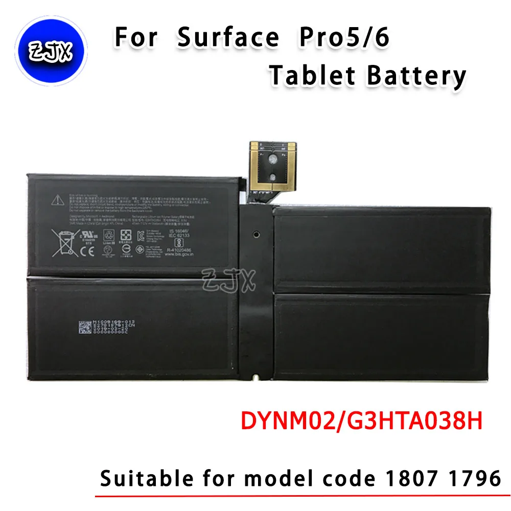 Applicable to DYNM02 G3HTA038H Surface Pro5 Pro6 1807 1796 12.3 