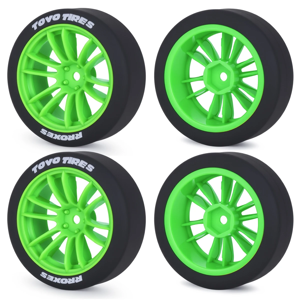 4Pcs Hard Drift Tires Wheel Tyre Hub 12mm Hex for 1/10 RC Drift Car On Road Car Tamiya TT01 TT02 XV01 PTG-2 Kyosho HPI HSP Parts - view 6