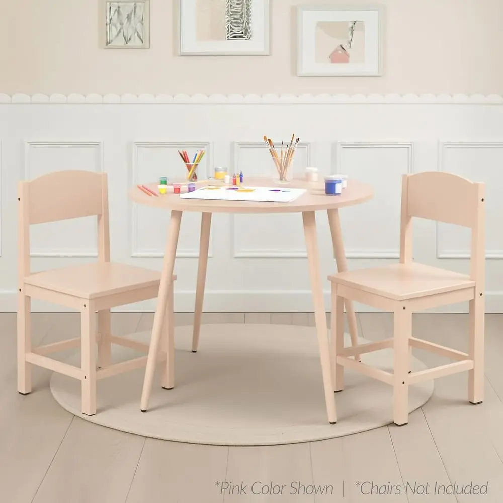 طاولة طعام مستديرة مقاس 35.5 بوصة لـ 4 أقدام فولاذية بلمسة نهائية من الخشب القوي، حديثة في منتصف القرن، موفرة للمساحة، حجرة طعام صغيرة على شكل دائرة للمساحة #6