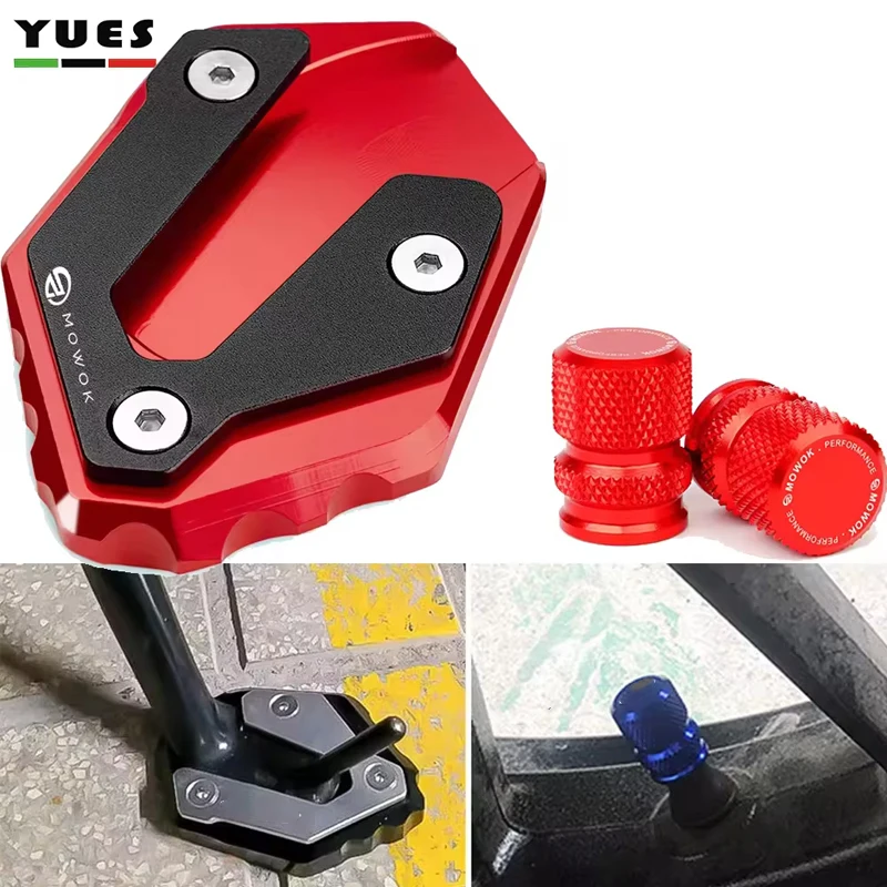 

For YAMAHA MT07 09 YZFR7 TRACER 9 GT 7GT 900GT 700GT Motorcycle CNC Kickstand Foot Extension Side Stand Enlarger Pad