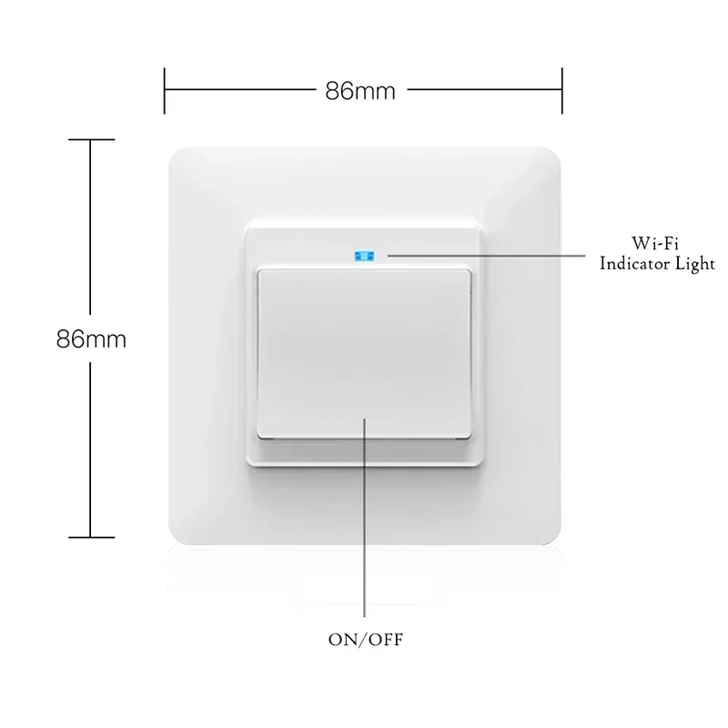 Tuya WiFi Smart Wall Light Switch Outlet, Removable APP Wireless Control Push Button Switch EU UK Wall Socket, Alexa Google Home