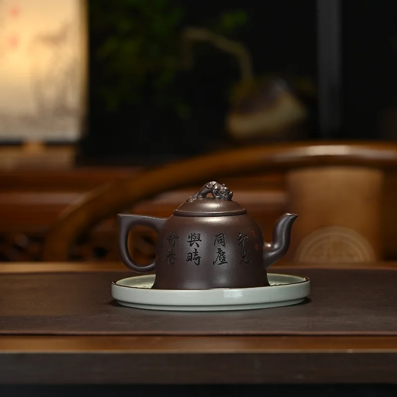 High-End Handmade Clay Teapot Original Ore Yixing Purple Clay Engraved With 