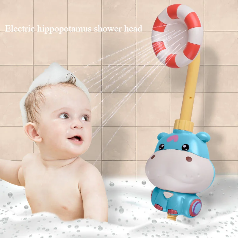 Baby Bath Cartoon Electric Shower Head Infant Bath Water Play BathTub Sprinkler Toys Soothing Baby Emotion Spray Water Gifts