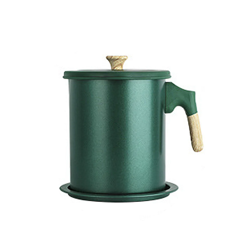 

Filter Strainer Oiler Dispenser for Kitchen Retainer Storage Container Tank Jars Olive Green Used