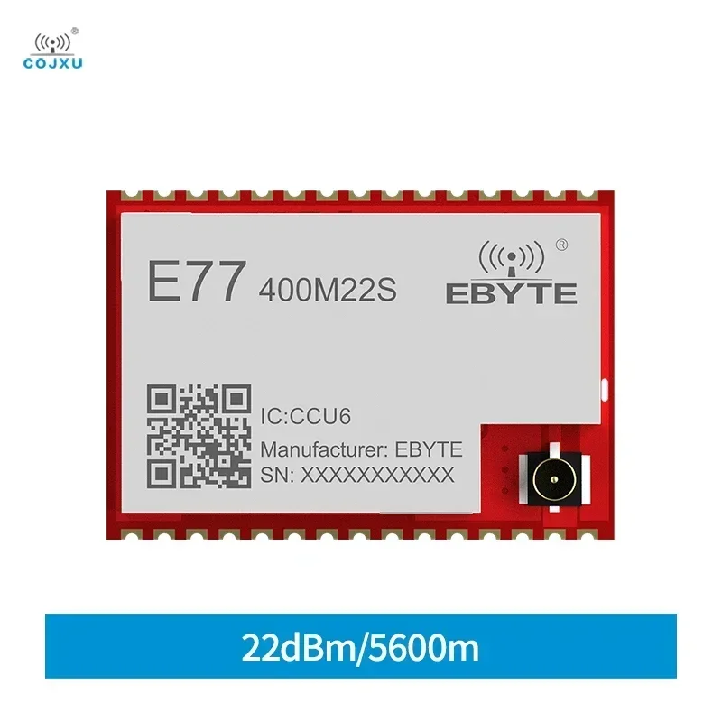 COJXU LoRaWAN Wireless Module 433/470MHz Low Power 22dbm SoC Long Distance 5.6km Small Size STM32WLE5 ARM Cortex-M4 E77-400M22S