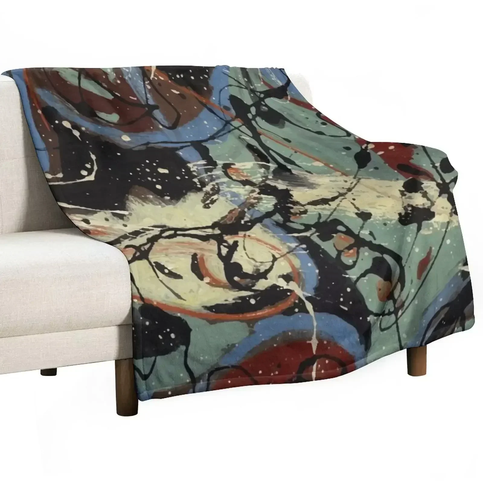 New Jackson Pollack | Composition with Pouring II Throw Blanket Thermal Cute Plaid Flannel Heavy Moving Thin Blankets
