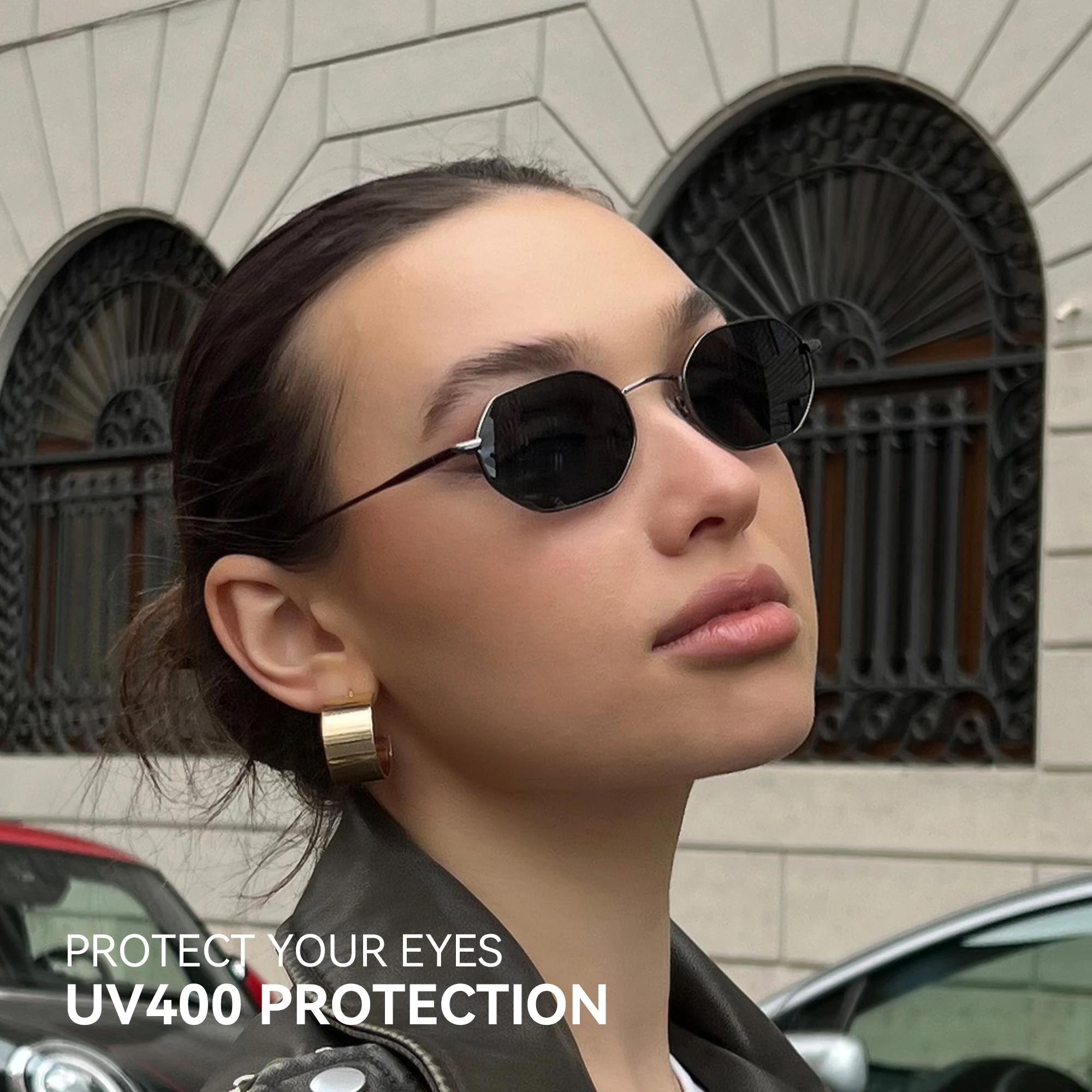 

BLUEMOKY маленькие восьмиугольные поляризационные солнцезащитные очки для женщин и мужчин в стиле хиппи в металлической оправе, прямоугольные солнцезащитные очки в стиле ретро