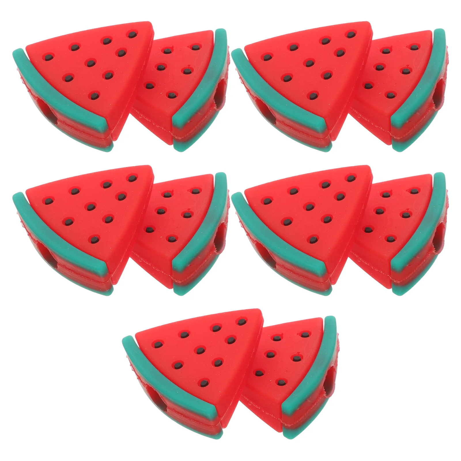 

10pcs Watermelon Pen Caps Cute Cartoon Silicone Eraser School Supplies Small Pencil Protectors Fruit Accessories