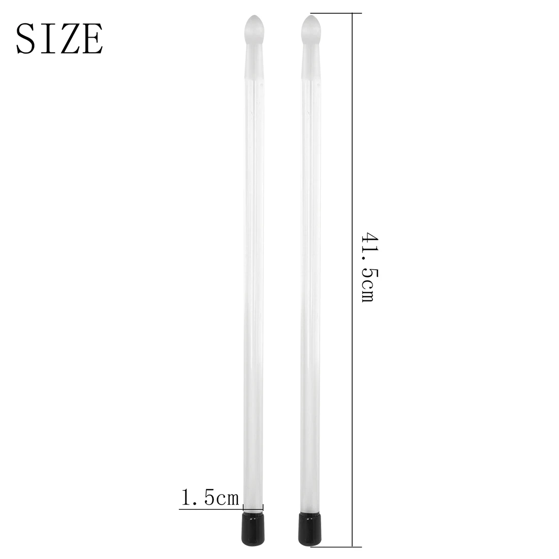 1 Pair 5A Drumsticks Dazzling Transparent Polymer Acrylic Flash Drumsticks Percussion Accessories Musical Instrument Accessories