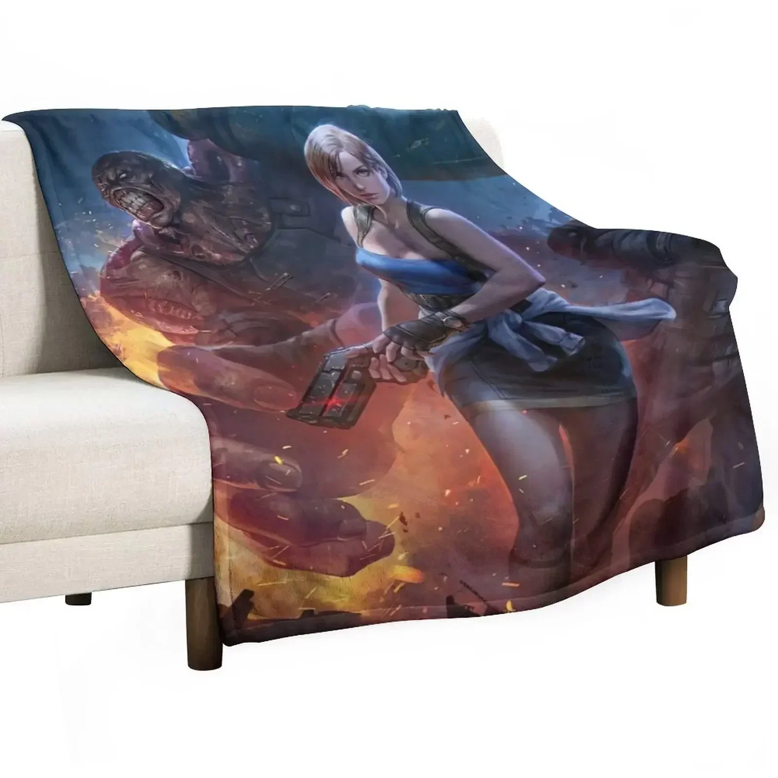 Jill valentine run Throw Blanket Decorative Sofas Sleeping Bag Blankets