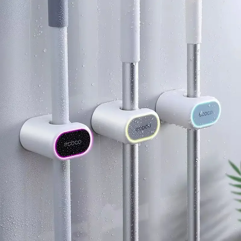 Youpin Ecoco ممسحة مكنسة رف الحمام الحائط تخزين السنانير لكمة خالية المطبخ تخزين حامل rackفرش مكنسة شماعات السنانير