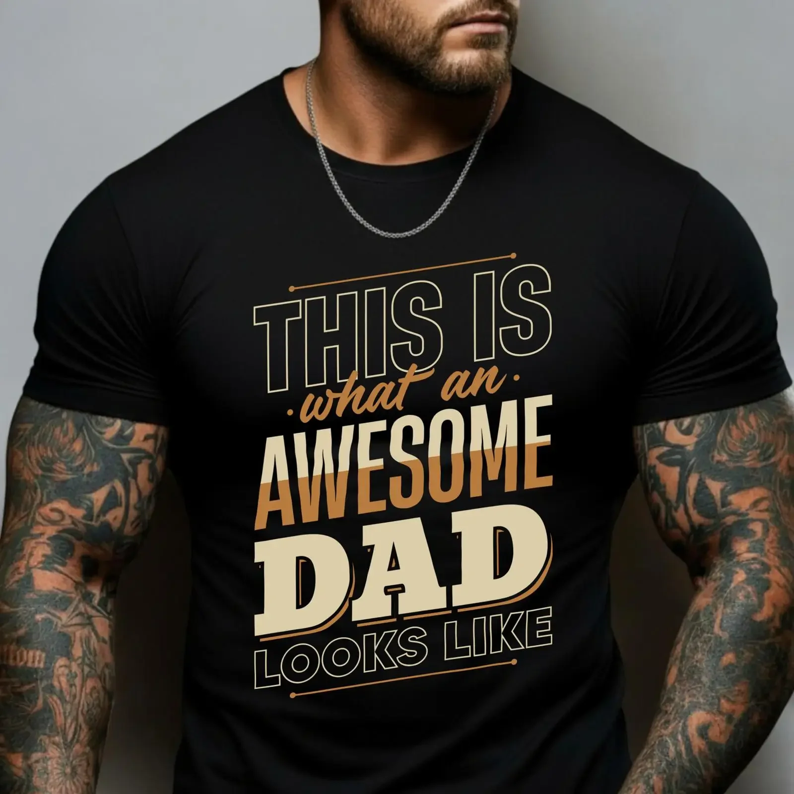 Herren-T-Shirt „So sieht ein toller Papa aus“ zum Vatertag, lässiges Oberteil, das beste Vintage-Washed-Top aller Zeiten für den Alltag.