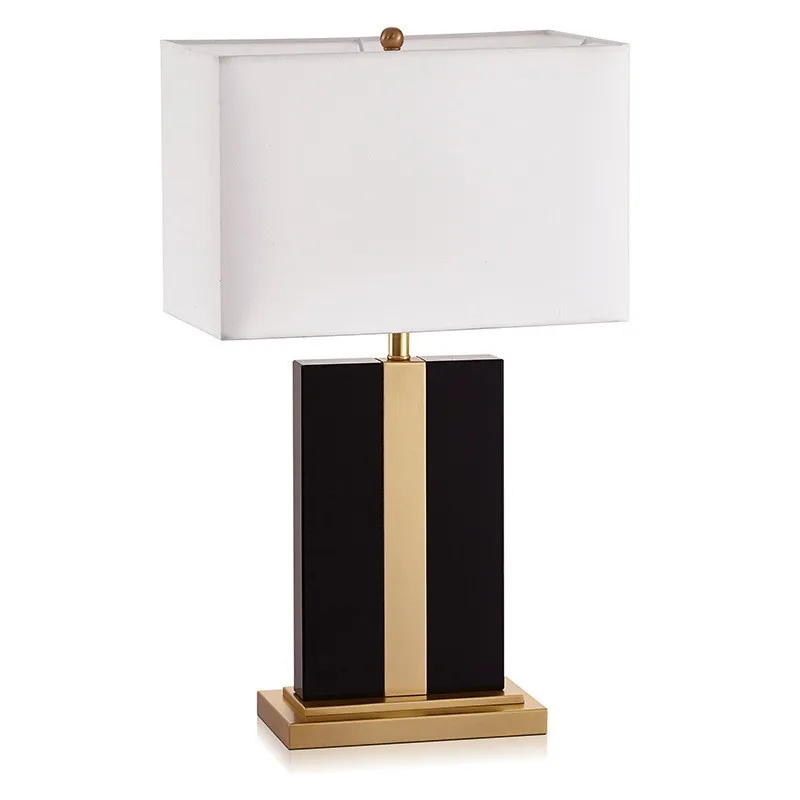 

Modern minimalist creative marble table lamp American hotel bedroom living room desk bedside table hardware decorative