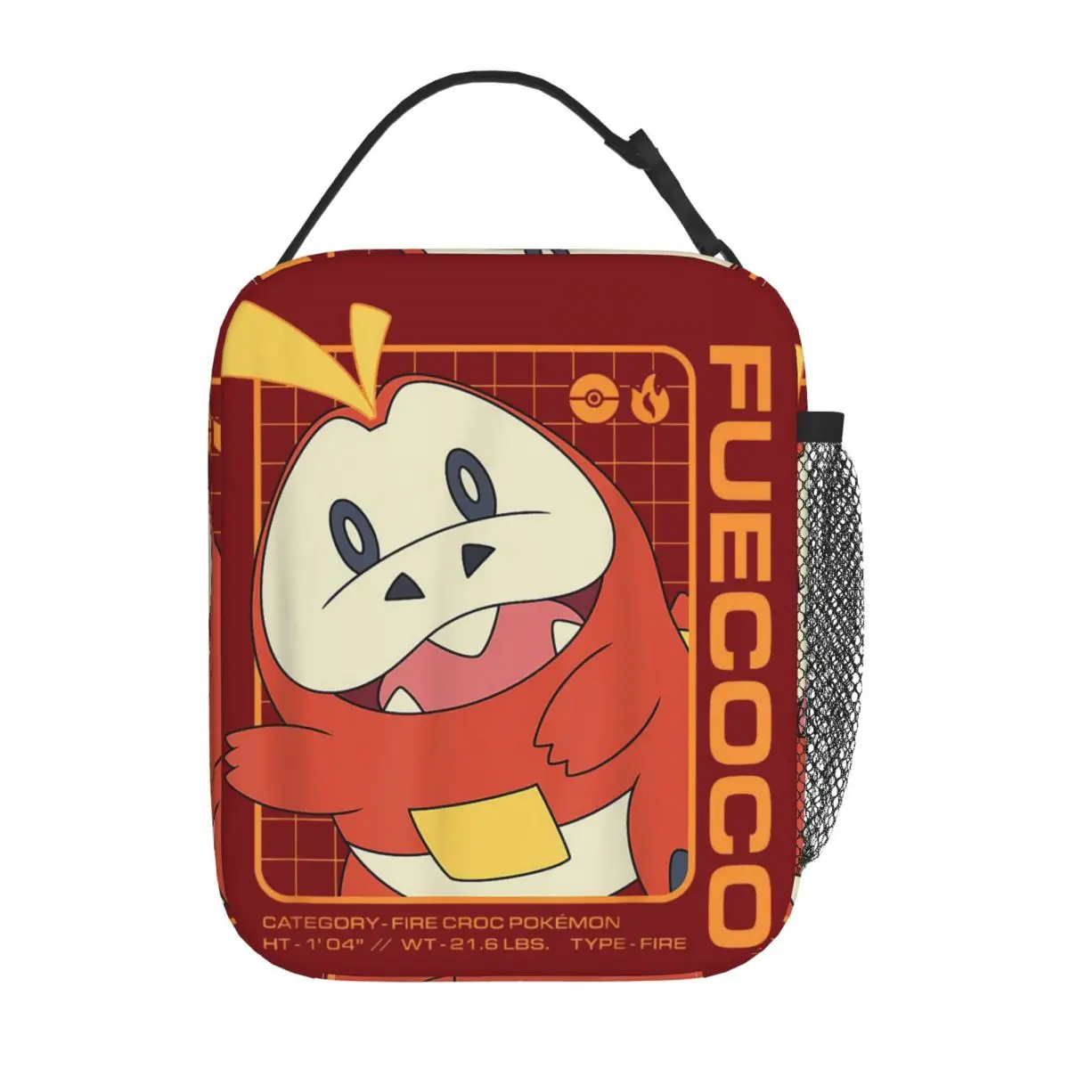 Monster Ghost Japanese Anime Fuecoco Stats Insulated Lunch Bag Thermal Bag Meal Container Leakproof Tote Lunch Box College