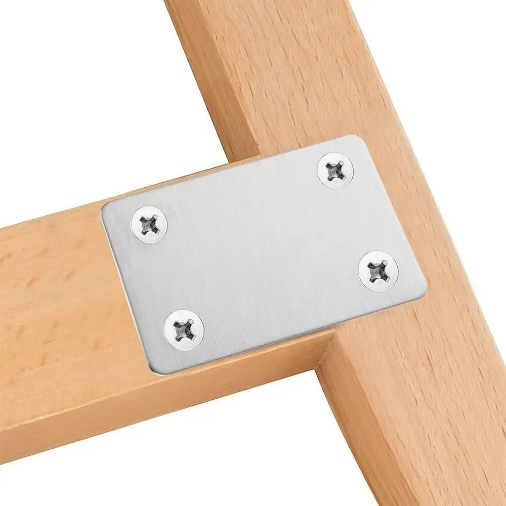 10 pcs stainless steel right Angle bracket,straight four hole fixed Angle bracket,Furniture Repair Support Join,use for shelves