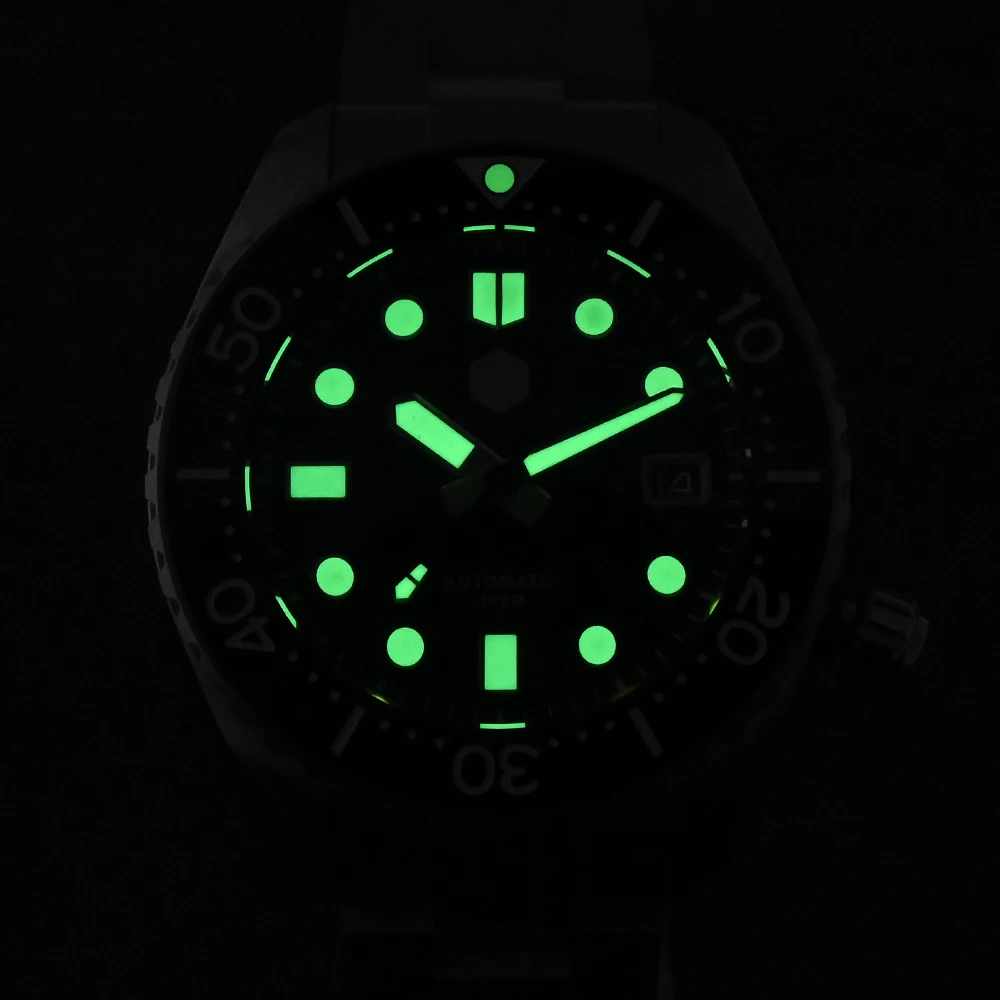 San Martin-Reloj de buceo MM300 NH35 para hombre, cronógrafo mecánico automático de lujo para negocios, con fecha de zafiro C3, superluminoso, 30bar