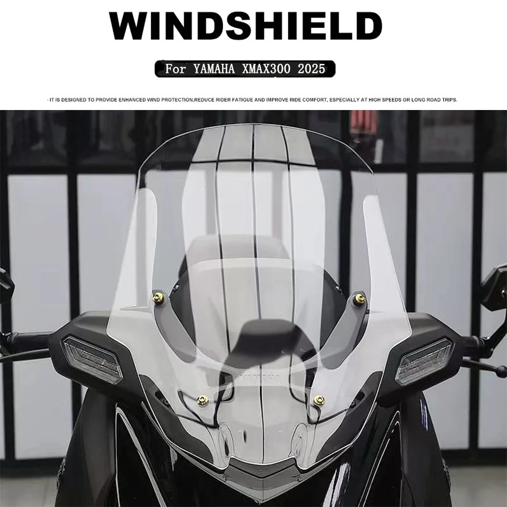 

Motorcycle WindScreen Windshield Fairing Deflector Cover Wind Deflector Visor For Yamaha XMAX 300 2025- XMAX300 xmax300 2025