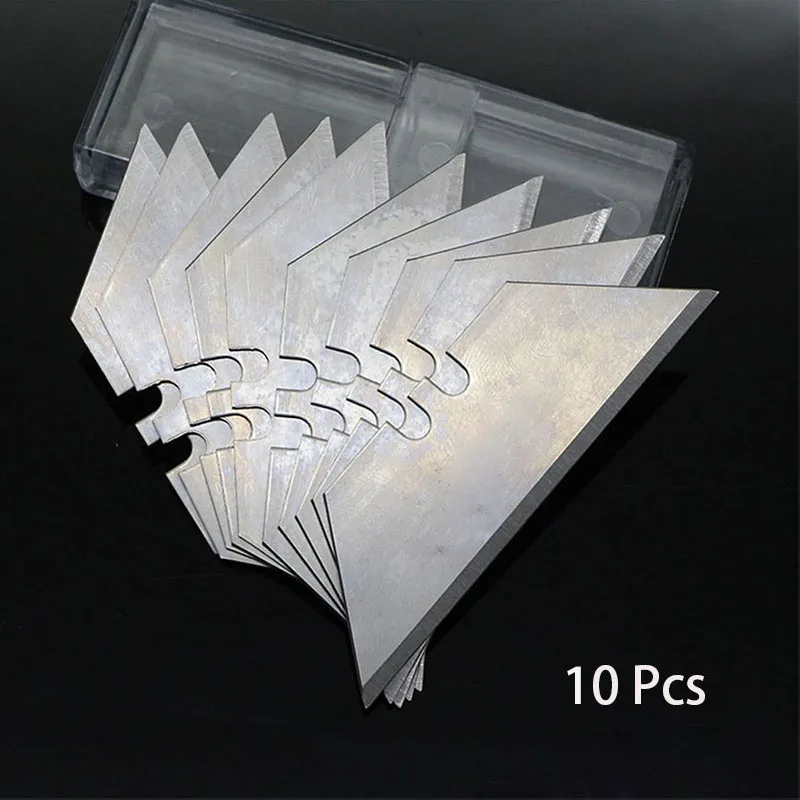 10Pcs Hook Knife Blade Dolphin Acrylic Board PVC Plastic Floor Construction Tool Cutting Horn Carpet Steel