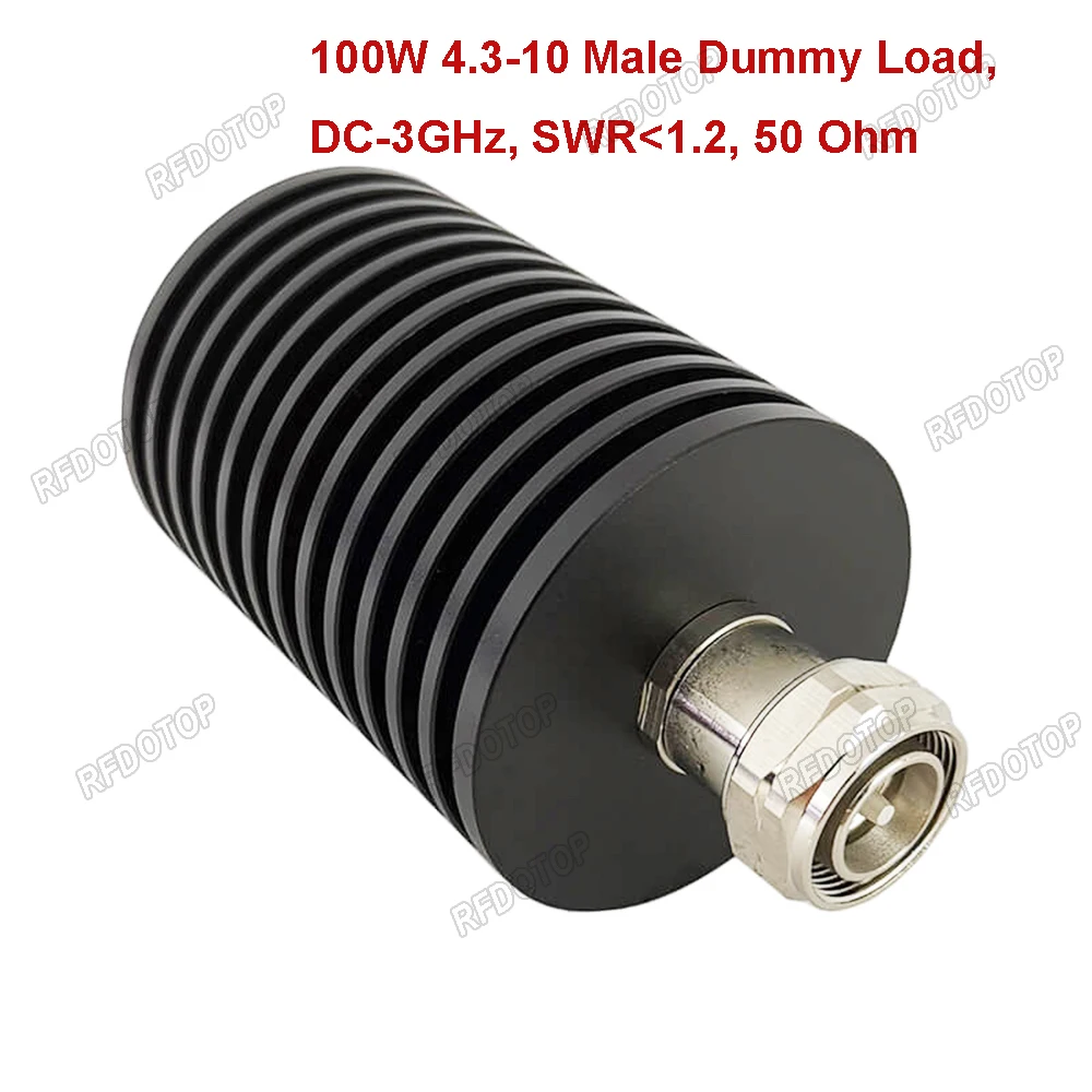 100W 3GHz 4.3-10 Male RF Coaxial Termination Dummy Load SWR＜1.2 50 Ohm Connector Socket Brass Straight Coaxial RF Adapters