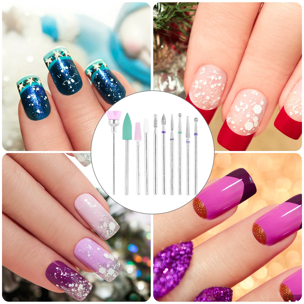 1세트 네일 그라인딩 헤드셋 도구 높은 내마모성 충격 온도 모든 펜 타입 폴리셔에 적합 매니큐어리스트용