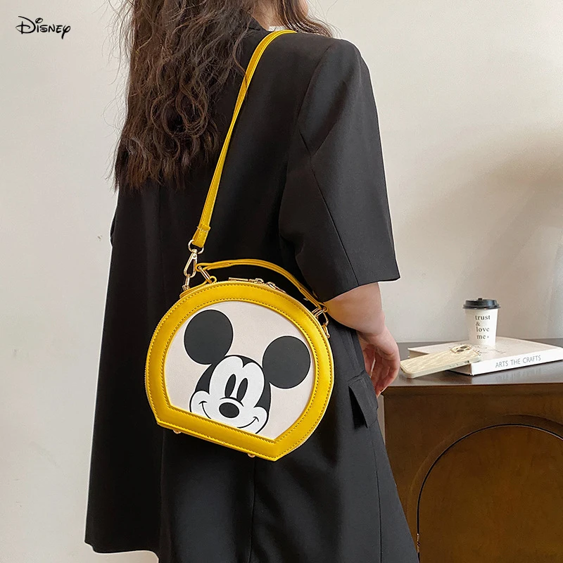 Disney Anime torba damska moda Pu skórzana torba Mickey Mouse 2023 nowa kreskówka jedno ramię skośne dla kobiet darmowa wysyłka