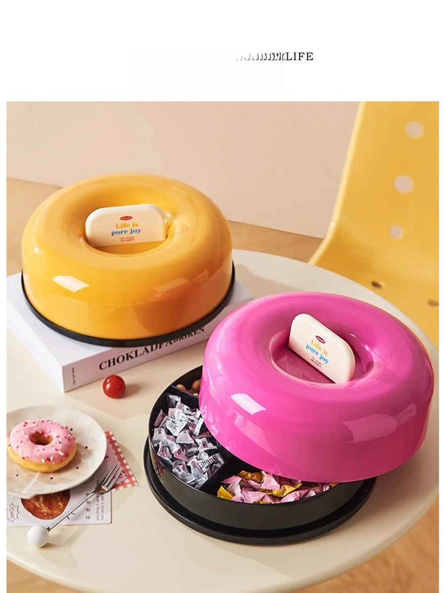 

Tlife Drum aped Fruit Tray Candy Sna Tray round Drum Design Coffee Table Living Room Decoration Eco Friendly PET Material