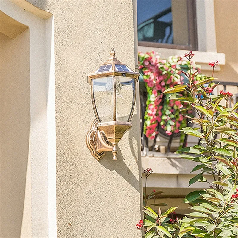 BERTH Contemporary Solar Outdoor Wall Lamps Simplicity Waterproof Creative Balcony Hallway Courtyard Villa Gate Hotel