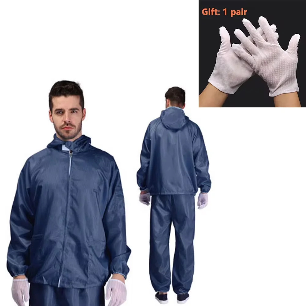 Unisex Reusable Anti-Static Safety Clothing With Pockets Dust-Proof Clean Paint Materials Isolation Split Type Work Clothes