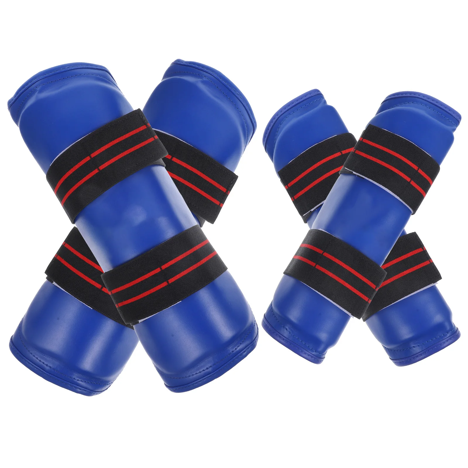 

Arm Shin Guards Set for Taekwondo Kickboxing Sparring Thick Sponge Pad Wrist to Ankle Protection Martial Arts