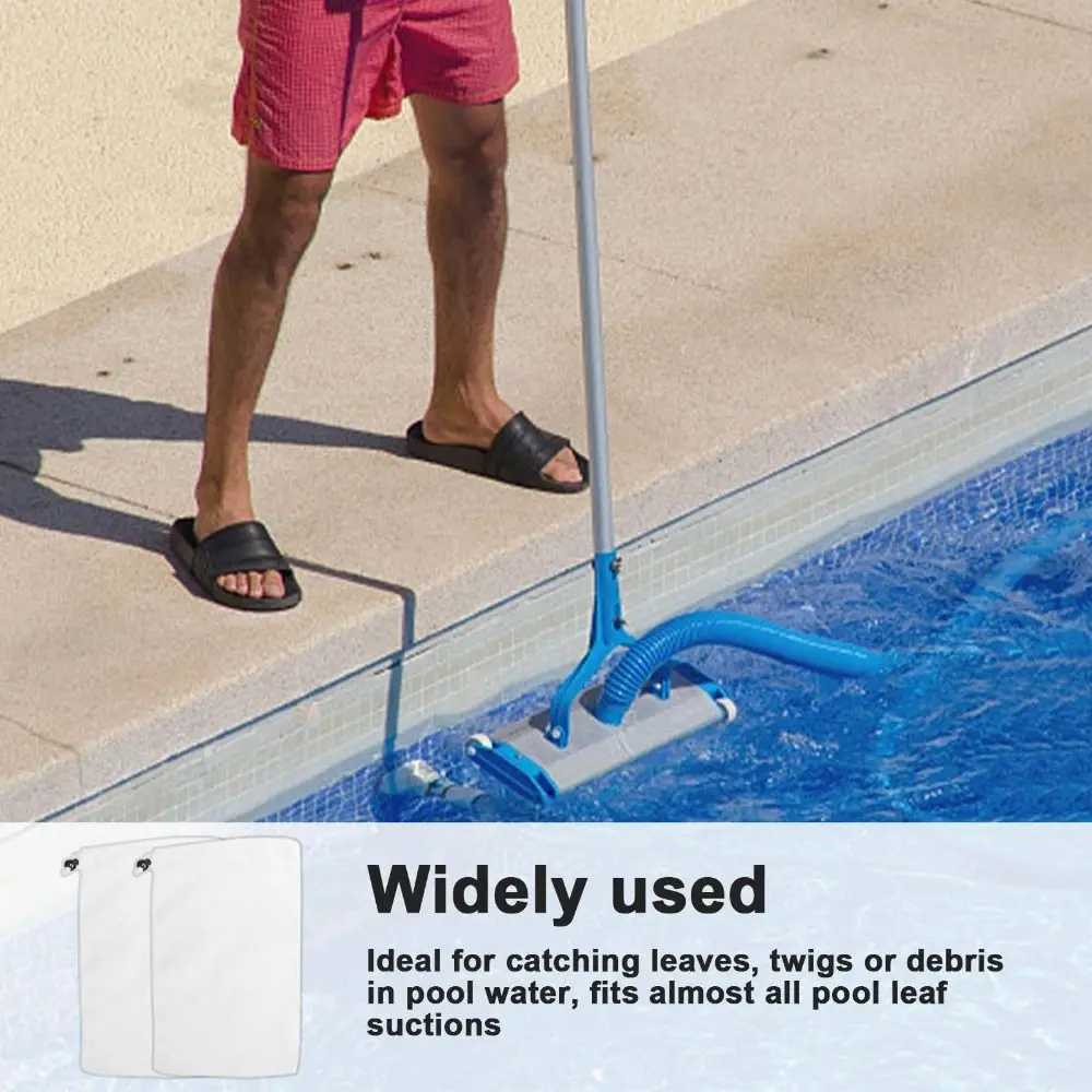 2/4/10 قطعة حقيبة مكنسة كهربائية بيضاء قابلة لإعادة الاستخدام مع الرباط بركة ليف فراغ صافي حقيبة تصفية لوازم النايلون كيس مرشح