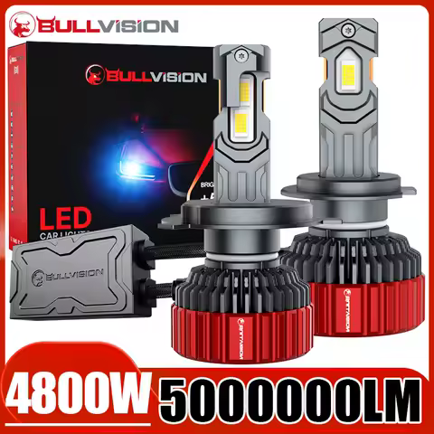 Bullvision G5 H7 H4 LED Car Headlight Bulb CANBUS H1 H8 H9 H11 9005 HB3 9006 HB4 9012 HIR2 Fog Lights 4800W 5000000LM 6000K Lamp