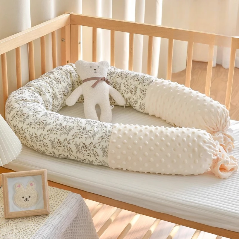 

A-Class Cylinder Bed Bumper,Multi-Use Cotton Pillow for Side Sleeping, Washable Crib Rail Cover & Baby Safety Soft Guard