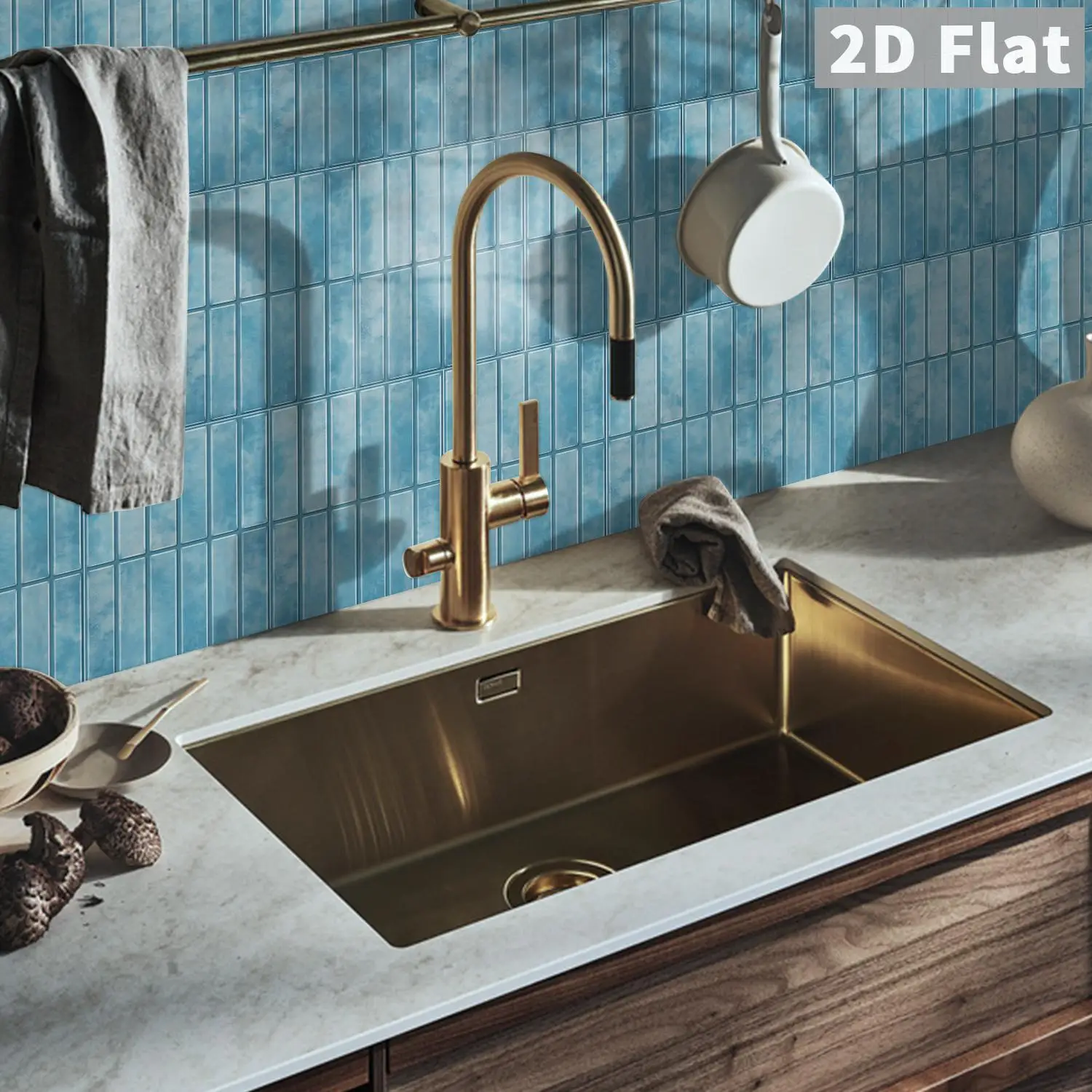 

14 шт. самоклеящиеся наклейки на стену для плитки — мгновенно отклеивается и наносите кухонную фартук