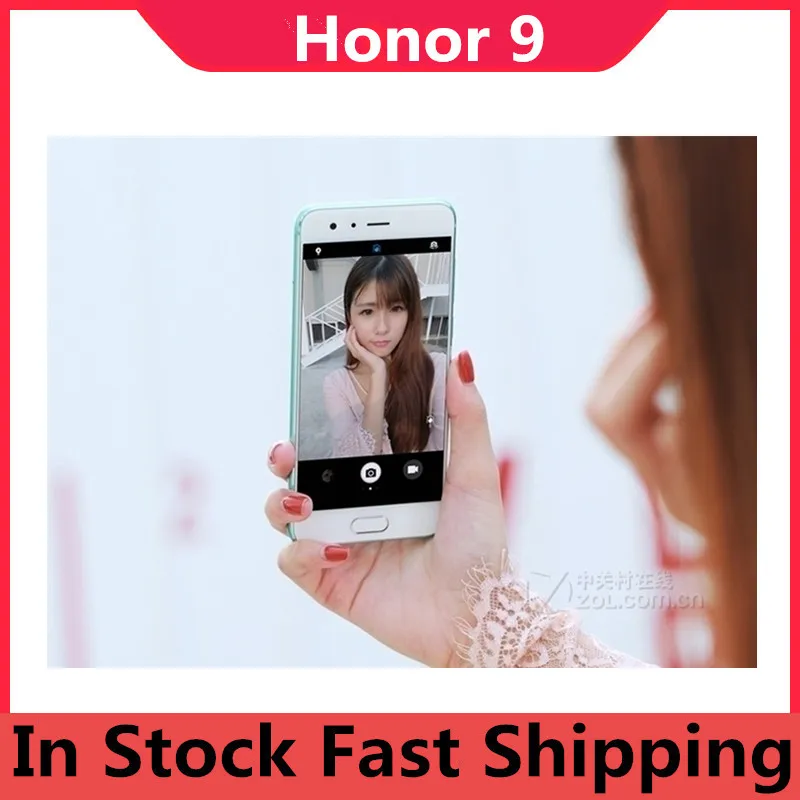هاتف محمول Honor 9 4G LTE أصلي Kirin 960 ثماني النواة أندرويد 7.0 5.15 بوصة FHD 1920X1080 20.0MP 3200mAh ثنائي الشريحة OTA GPS