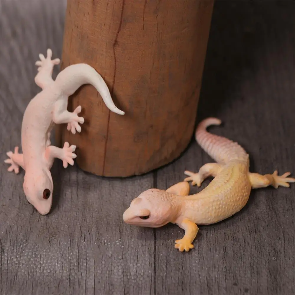 Gecko Prank Props Simulation Lizard Figures Animal Figurines Cognition Toys Lizards Action Model Family Games Gecko Figurine Toy