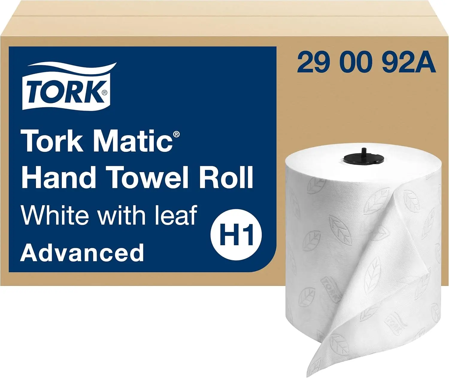 

White Gray Leaf Hand Towel Roll, High Absorbency Recycled Fiber, 2-Ply Medium Capacity, 6 Rolls x 525 ft