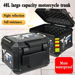 Big Motorcycle Trunk Waterproof Motorcycle Tail Bag 48L Rear Box 오토바이 리어백 Motorcycle Accessories Abs Box