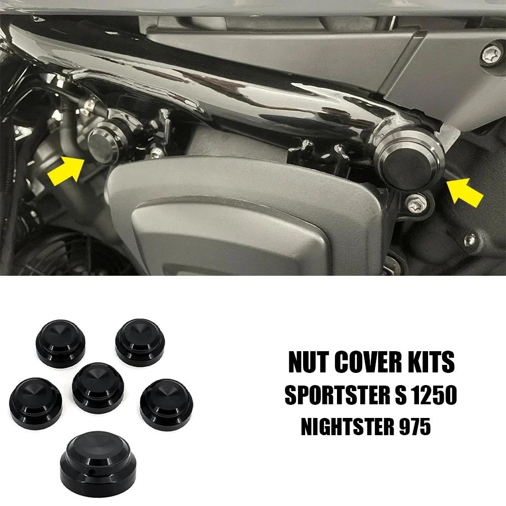 

Motorcycle Bolt Decoration Nut Cover Kits Bolt Covers For Harley Sportster S 1250 RH1250 Nightster 975 RH975 2022 2023