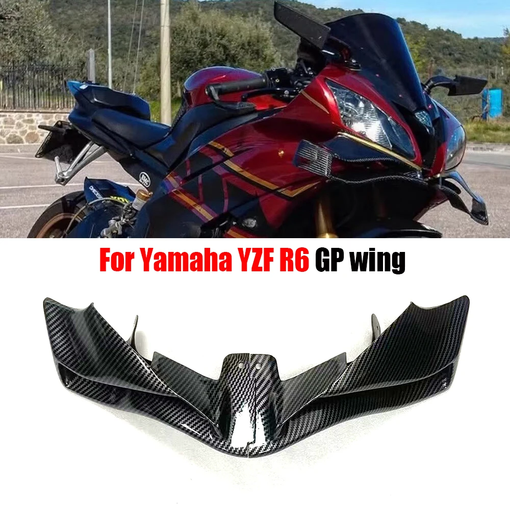 Ailerons avant pour Yamaha YZF R6 2008-2015, extensions de carénage aérodynamique, bec de moto, extension de capot avant