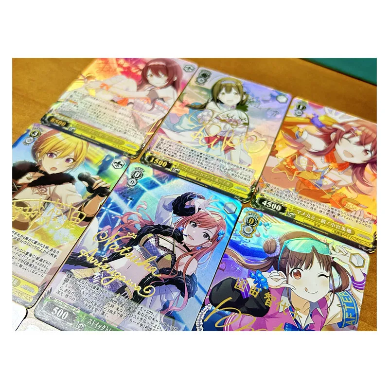 9Pcs/set The Idolmaster Bronzing Rare Collection Flash Card Hoshii Miki Anime Characters Cartoon Game Toys Christmas Gifts